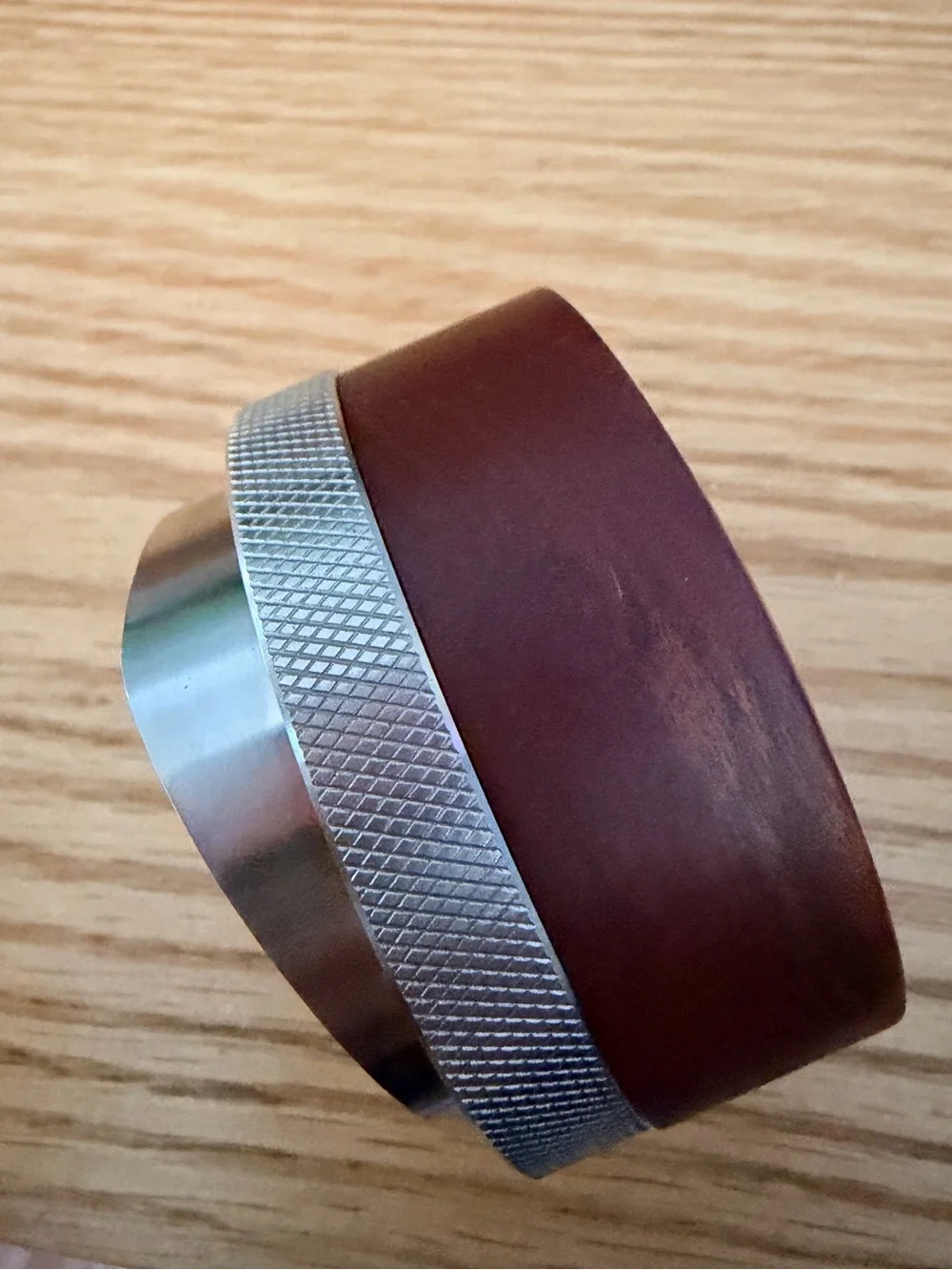 54mm Espresso Distribution Tool in Stainless Steel / Rosewood w/Adjustable Depth